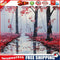 Red woods 50x40cm Oil Paint By Numbers Picture DIY Painting HY2106026
