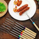 BBQ Barbecue Forks Marshmallow Roasting Sticks Telescoping Smores UK H2A1 hot.