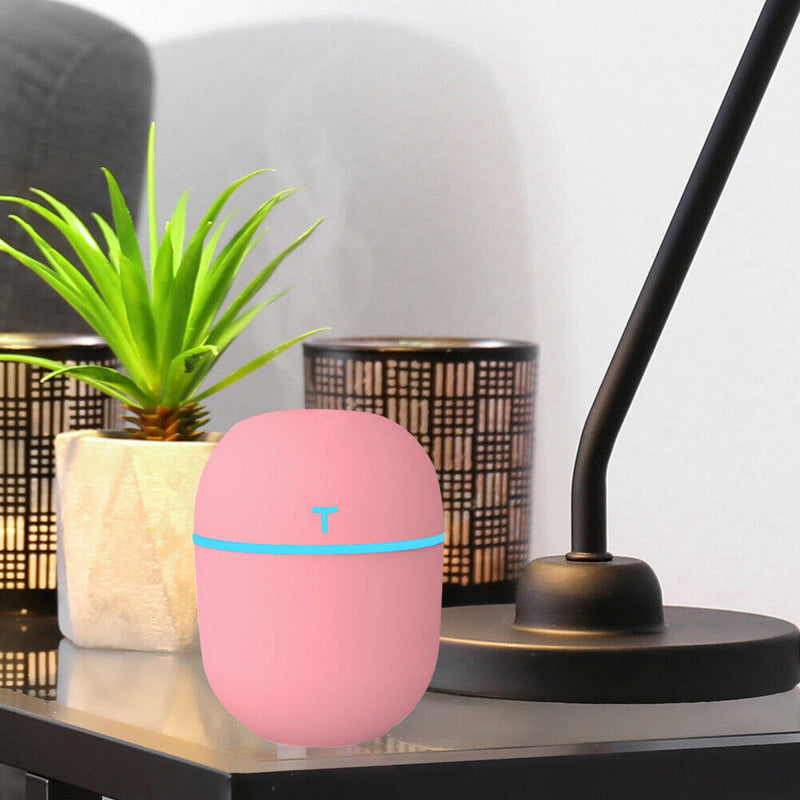 200ml Mini USB Ultrasonic Air Humidifier Essential Oil Diffuser with LED Light