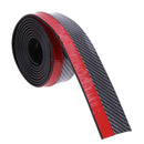 Black Soft Carbon Fiber Car Rubber Bumper Strip  Outside Bumper Front Lip