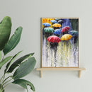 Painting By Numbers DIY Raining Street Hand Painted Canvas Oil Art Picture