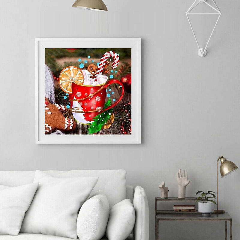 Frameles Coffee Cup Oil Paint By Numbers Wall Art Posters Picture Craft Gift Kit