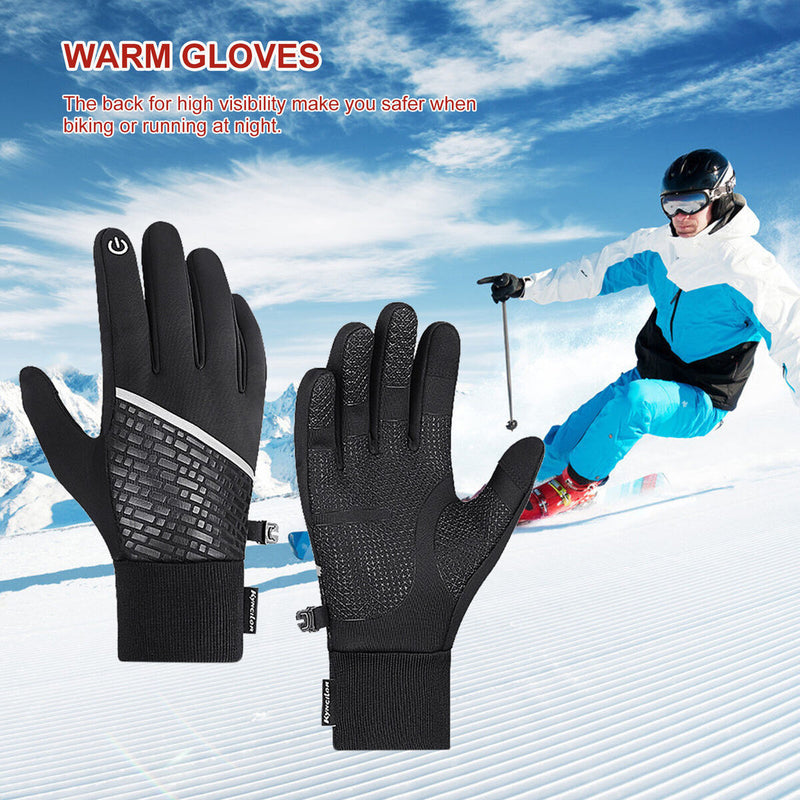 Ski Gloves - Waterproof & Breathable Touch Screen Snowboard Gloves for Men Women