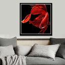 Goldfish Full Drill Round Diamond Painting DIY Needlework Cross Stitch(Red)