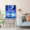 Frameless Painting By Number Moon Tree Reflection DIY Handmade Drawing On Canvas