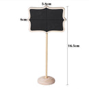 5pcs Mini Wooden Chalk Blackboard Signs Chalkboard Message Board (Flower)