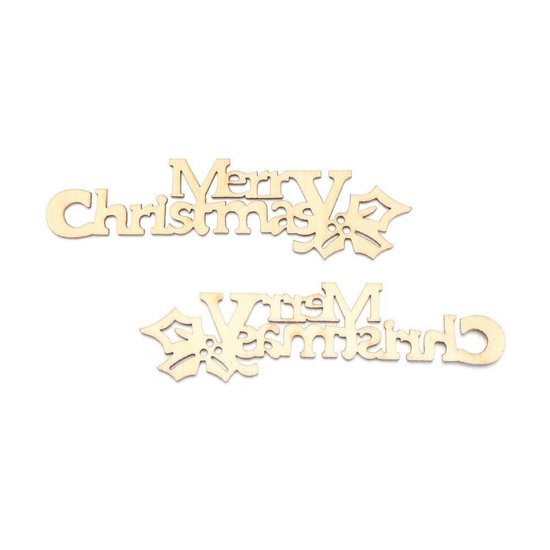 Wood DIY Crafts Wooden Slice Xmas Decoration Merry Christmas Wood Pieces