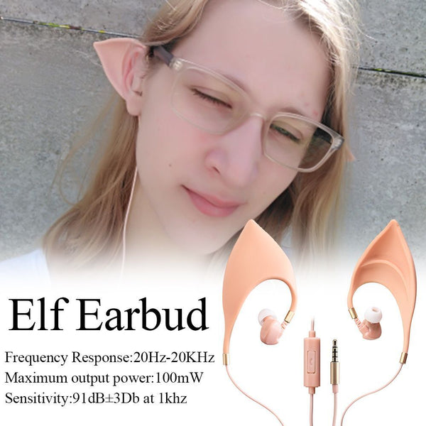 Elves Stereo Silica Gel Elf Ears Earphone In-Ear Headphone Fairy Earbuds