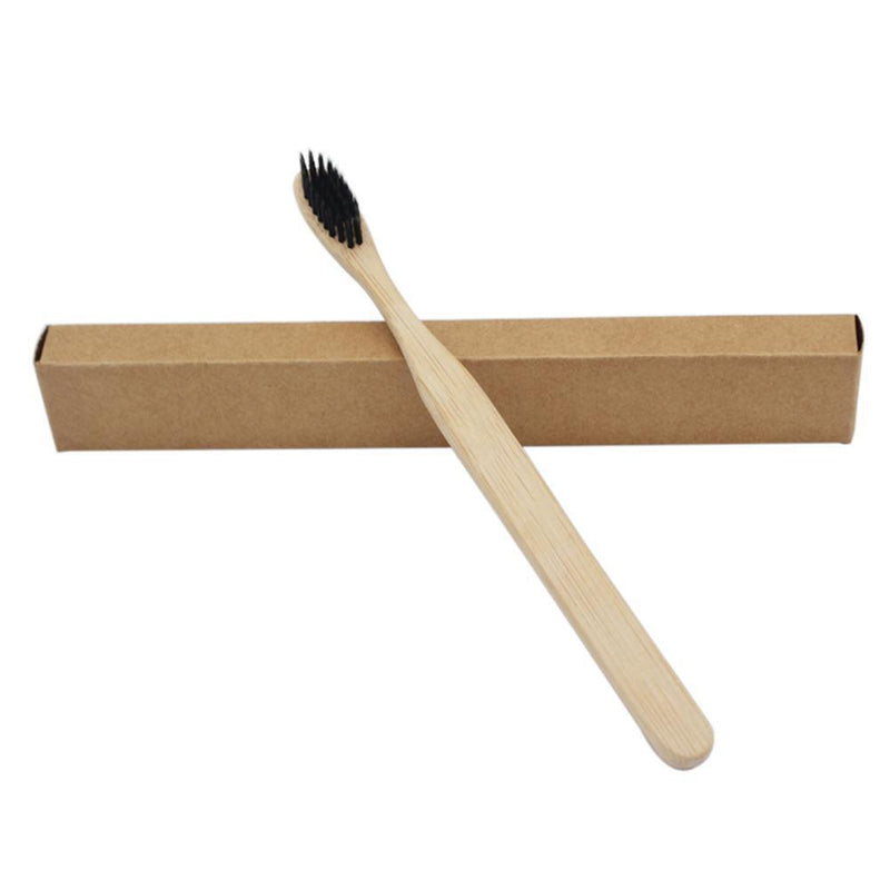 10pcs Environmental Soft Head Bamboo Oral Care Teeth Eco Toothbrush(Black)
