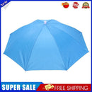 Anti-Rain Elastic Band Head Umbrella Hat Outdoor Sunscreen Tool(Sky Blue)