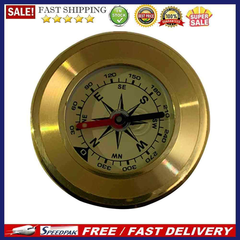Mini Portable Brass Copper Navigation Compass for Outdoor Camping Activitie