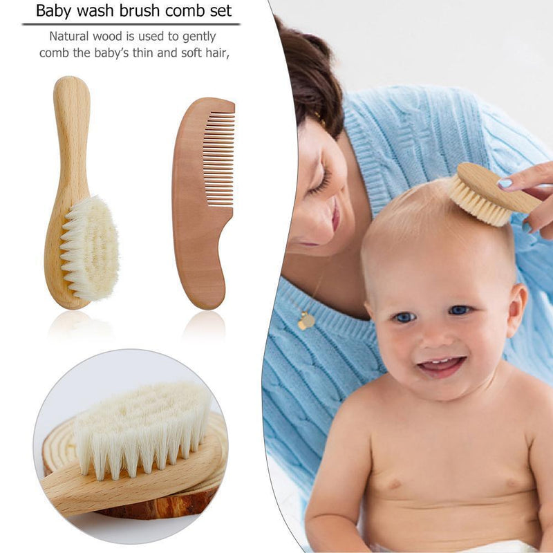 40pcsWooden Shampoo Bath Wool Brush Soft Skin Care Cleaning Brush Care Tool