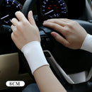 Elastic Wristband Summer Ice Silk Sport Cycling Wrist Brace (White 8cm) Newly