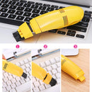 Mini Computer Vacuum USB Keyboard Cleaner PC Laptop Dust Brush (Orange)