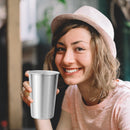 500ml Stainless Steel Cup Metal Beer Tumbler Stackable Drinking Coffee Milk Mug