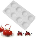 Flat round mousse cake mold DIY baking mold silicone G3L6