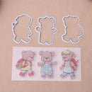 Bear Silicone Stamp+Metal Cutting Dies Stencil Frame Scrapbook Album Decor