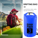 Waterproof Dry Bag Pack Sack Swimming Kayaking Boat Trekking (3L Dark Blue)