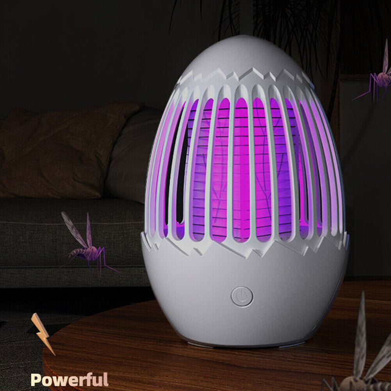 Silent Mosquito Killer LED UV Lamp Fly Bug Insect Trap Night Light (White) Newly