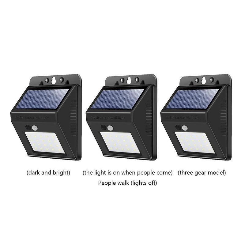 20 LED Outdoor Solar Wall Lighting Courtyard Porch Fence Light Lamp (03)