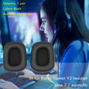 2x For Razer Tiamat 7.1 V2 Replacement Foam Leather Gaming Headphone Ear Pads