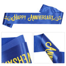 Decors Satin Sash Anniversary Celebration Happy Anniversary Shoulder Strap