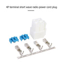 4Pin Short Wave Walkie-talkie Power Socket Cable Cord Connector Plug for ICOM