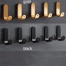 Coat Holder Bathroom Wall Hook Towel Hanger Punch-free Metal Hooks For 5 PCS
