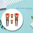 Golf Divot Repair Tool Tiger Pattern Pitch Groove Cleaner Zinc Alloy for Gifts