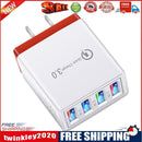 LED Mobile Phone Wall Chargers 4 Ports USB Tablet Charger Adapter (Red)