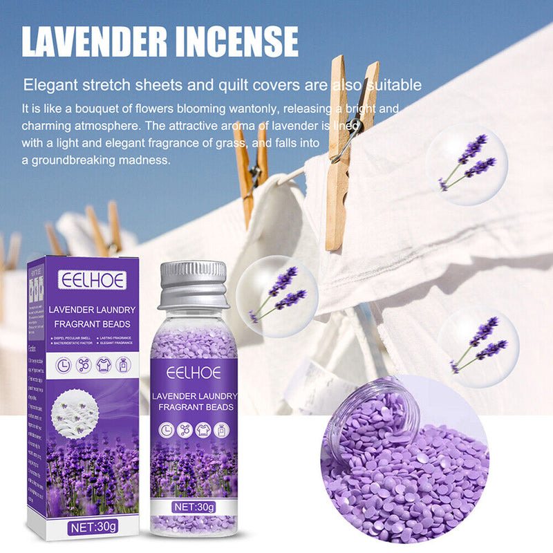 Lavender Laundry Scent Beads Clothing Washing Machine Diffuser Detergent Perfume