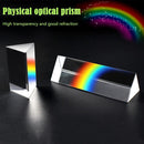 25x25x80mm Triangular Optical Prisms Glass Physics Teaching Refracted Light