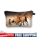 Horses Printed Hand Hold Travel Storage Cosmetic Bag Toiletry Bag
