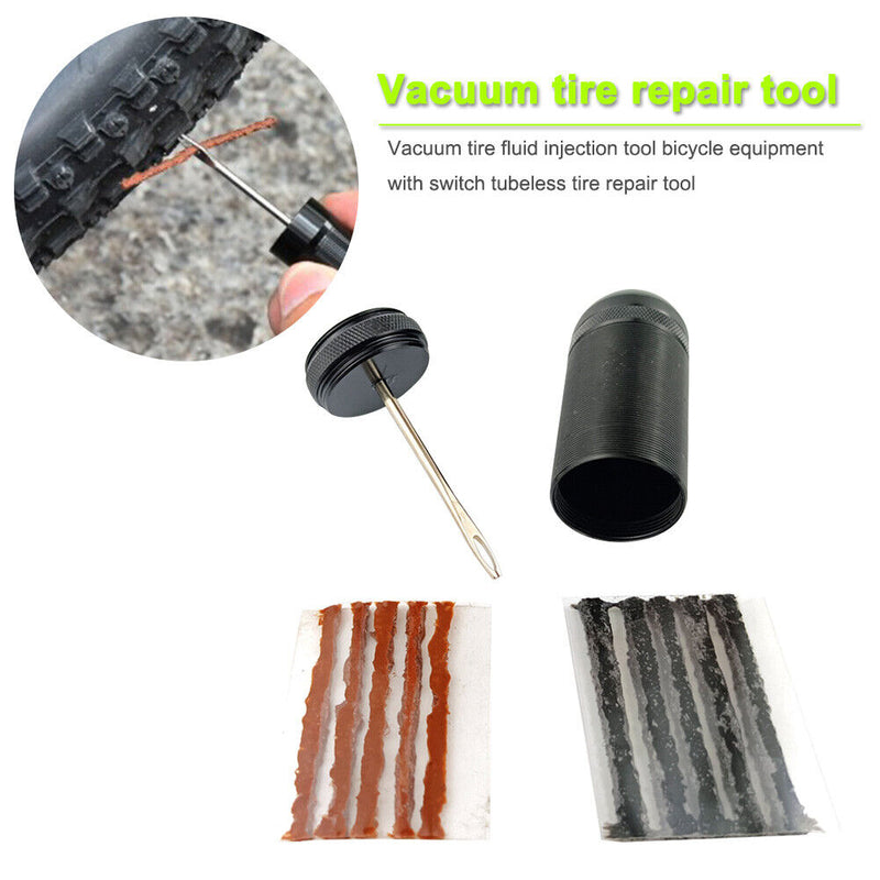 Emergency Bike Tyre Puncture Tools Bicycle Rubber Strip Tubeless Tire Repair Kit