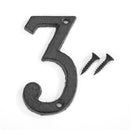 Cast Iron Numbers Doorplate Metal Digital House Sign DIY Plate Cafe Wall Decor