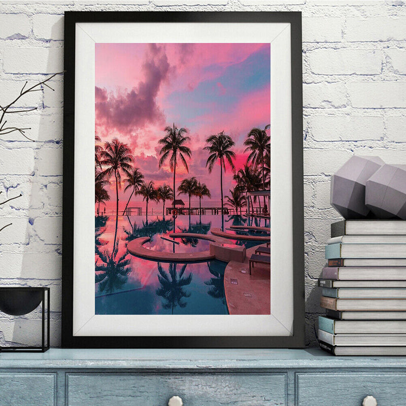 Hand Painted Digital Picture DIY Novelty Landscape Paint By Numbers Kit Craft