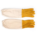 1 Pair Beekeeping Gloves Goatskin Bee Keeping Vented Sleeves Long A0C5