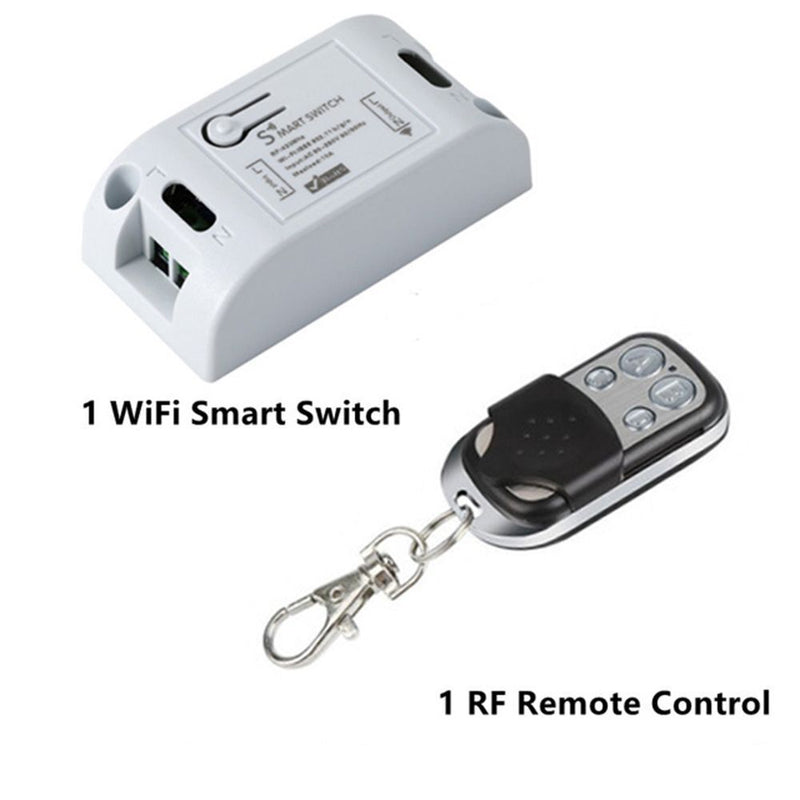 433 Mhz Wireless RF Receiver Wifi Smart Switch Timer Relay Phone Remote Control