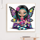 5D Diamond Painting Elf Girl Full Round Drill Mosaic Cartoon DIY (A2071) Newly