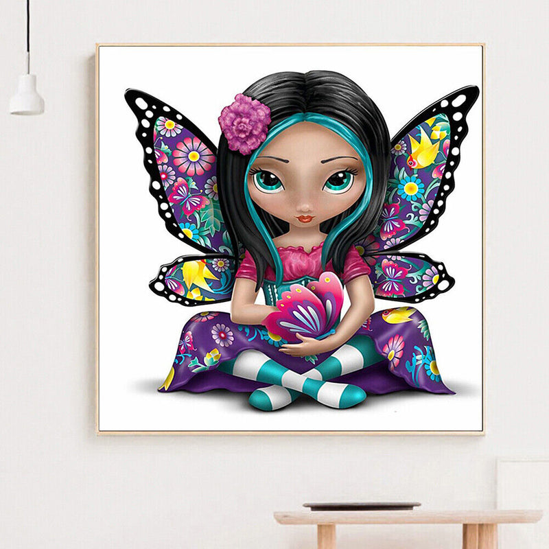 5D Diamond Painting Elf Girl Full Round Drill Mosaic Cartoon DIY (A2071) Newly