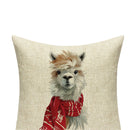 Non-fading Alpaca Printed Pillowcases Square Cleanable Sofa Car Cushion Cov