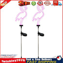 2pcs LED Solar Neon Lights Outdoor Flamingo Lawn Stake Lamp Garden Decor Newly