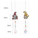 2pcs Crystal Wind Chimes Diamond Hanging Light Catcher Home Decor (ZH012)