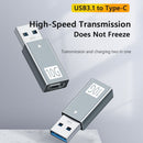 Phone Aluminium Alloy 10Gbps USB 3.1 to Type C PD Charging Adapter Converter