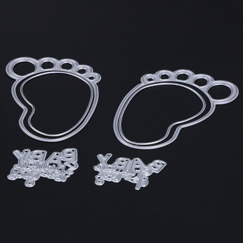 1 Set Feet Circle Letters Punch Molds for DIY Stencil Scrapbooking Album Pa