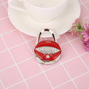 Zinc Alloy Rhinestone Foldable Purse Handbag Hanger Hook Holder Bag Table Hook