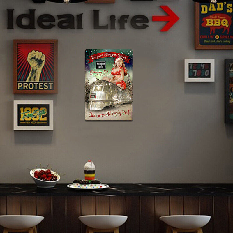 Sexy Lady Retro Metal Plate Tin Sign for Bar Club Cafe Decor Painting (1)