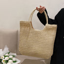 Hand-woven Women Shoulder Handbag Summer Fashion Straw Beach Shopping Tote Bag