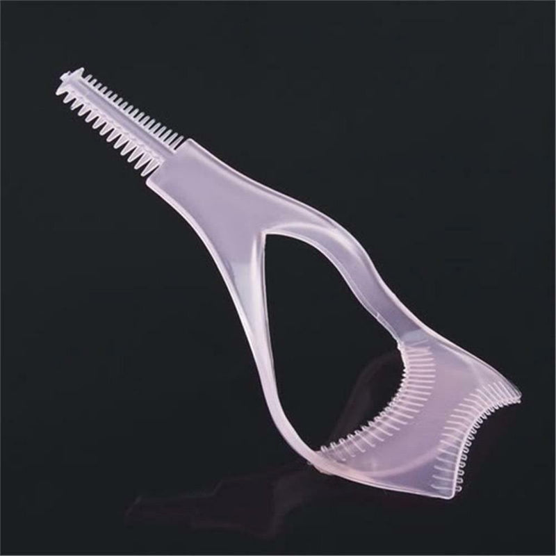 Women 3-In-1 Eyelash Comb Template Make Up Brush Mascara Shield Applicator Tool