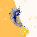 European Fashion Brooch Rhinestone Corsage Peacock Feather Women Accessories